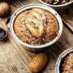 Banana muffins with nuts.