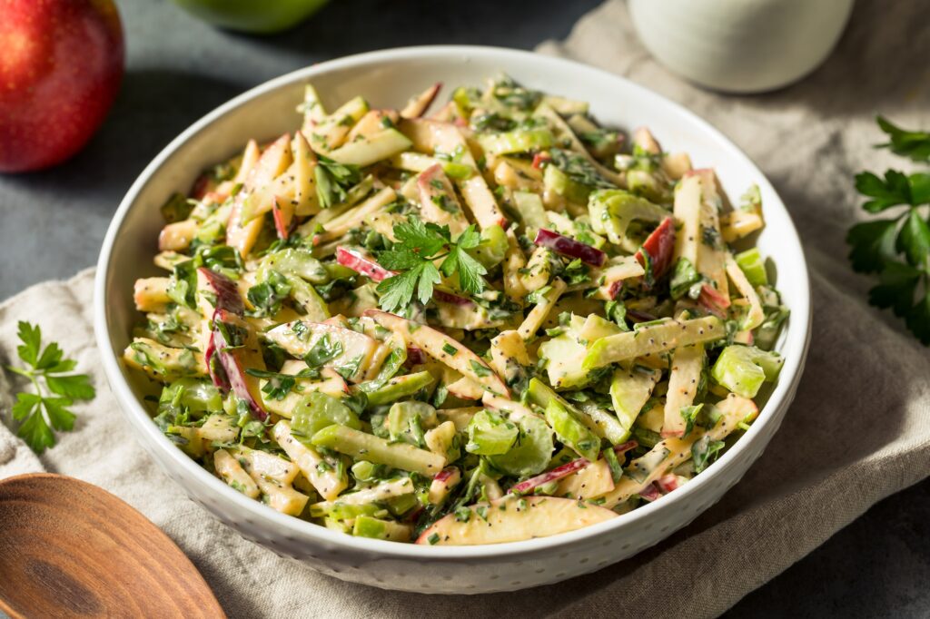 Organic Homemade Apple Slaw Salad
