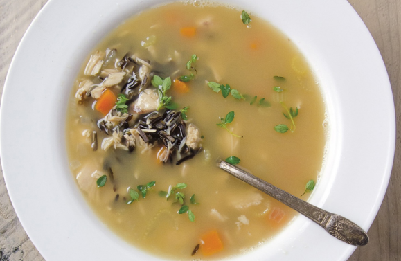 Turkey Soup with Root Vegetables and Wild Rice - Brenda Gantt